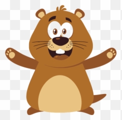Download Groundhog Day Cartoon Beaver For Ball Drop Hq Png - Groundhog Cartoon,Beaver Png
