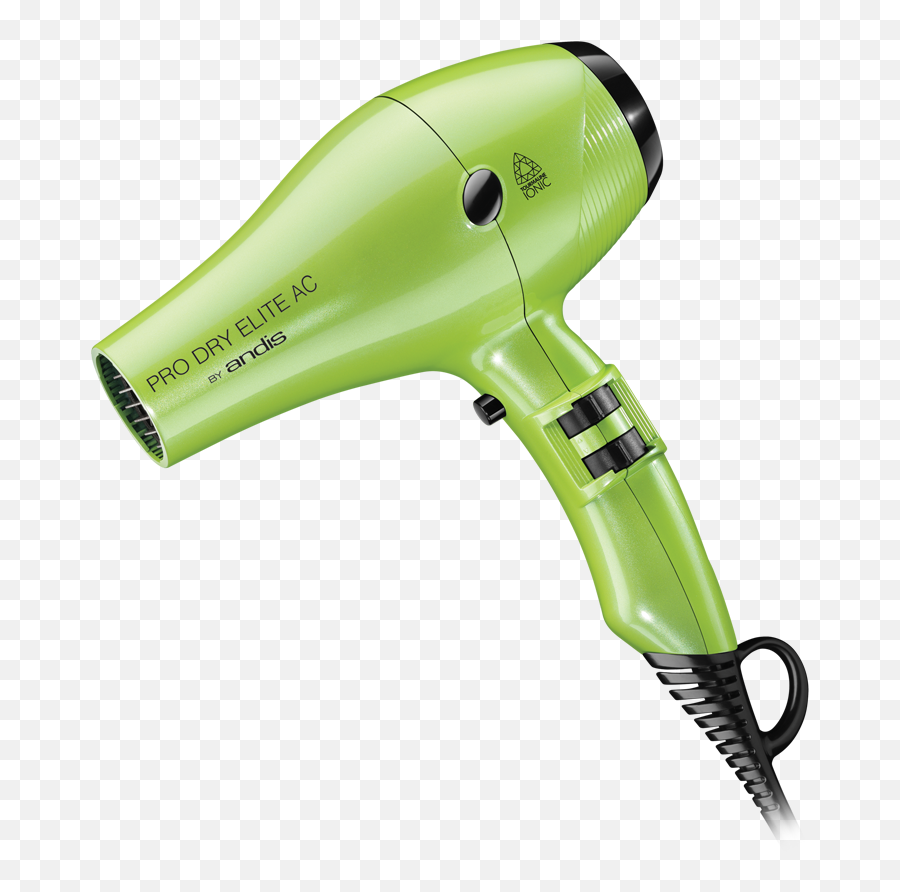 Andis 1600 - Watt Professional Pro Dry Elite Tourmaline Ionic Styling Hair Dryer Lime Green 84005 Green Hair Dryer Png,Blow Dryer Png