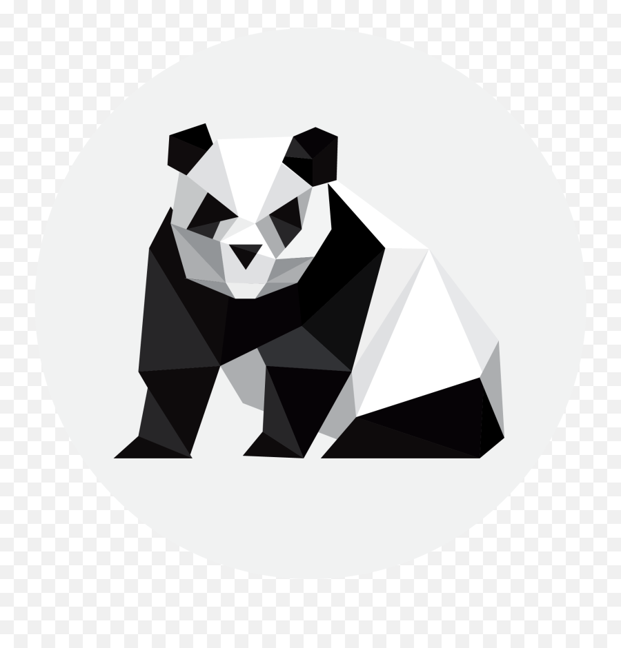 Panda Logo Png - Panda Geometric Panda 3093473 Vippng Panda Logo Png Transparent,Panda Png