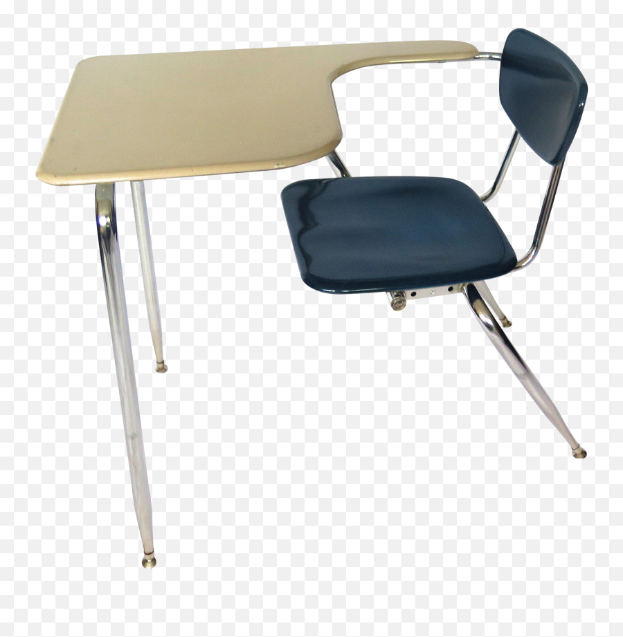 1960s Mid - Century Modern Elementary School Desk And Chair Set School Desk Png,School Chair Png