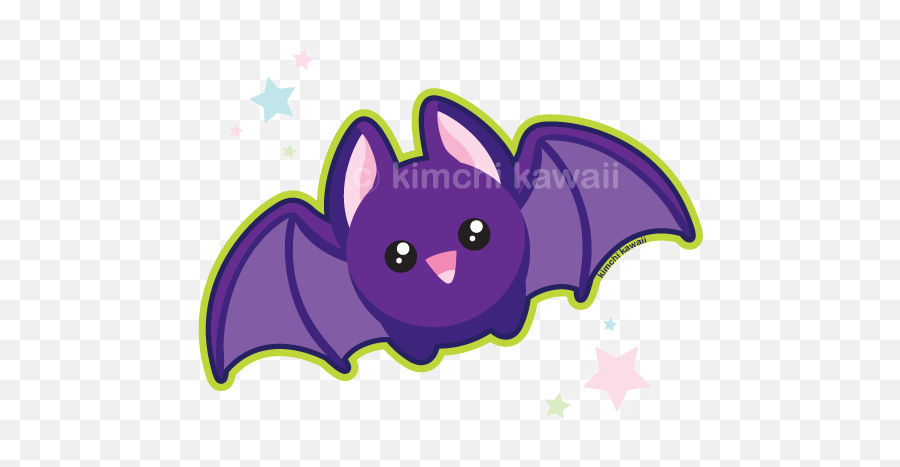 Download Bats Transparent Kawaii - Kawaii Bats Full Size Bat Animal Stickers Png,Bats Transparent Background