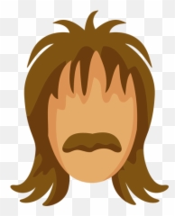70s Hairstyle Moustache Flat - Transparent Png U0026 Svg Vector File Hair Design,Hair Style Png