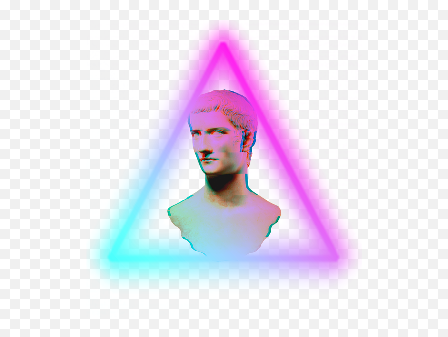 Greek Bust Neon Style Graphic Aesthetic 80s Retrowave Art Yoga Mat - Retrowave Png,Greek Bust Png