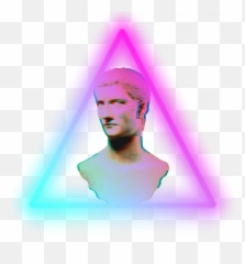 Greek Bust Neon Style Graphic Aesthetic 80s Retrowave Art Yoga Mat - Retrowave Png,Greek Bust Png