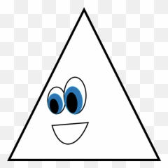 Download Shapes Free Clipart - Triangle Black And White Cartoony png