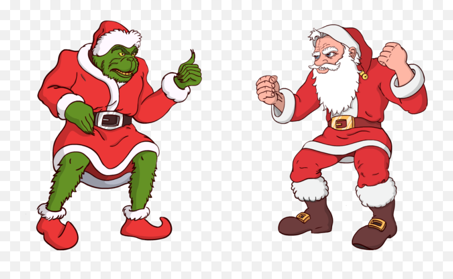 Santa Clipart Grinch - Santa And Grinch Clipart Png,Grinch Transparent