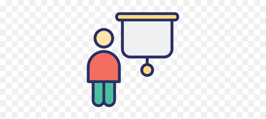 Lecture Meeting Color Vector Icon - Vertical Png,Presentation Icon