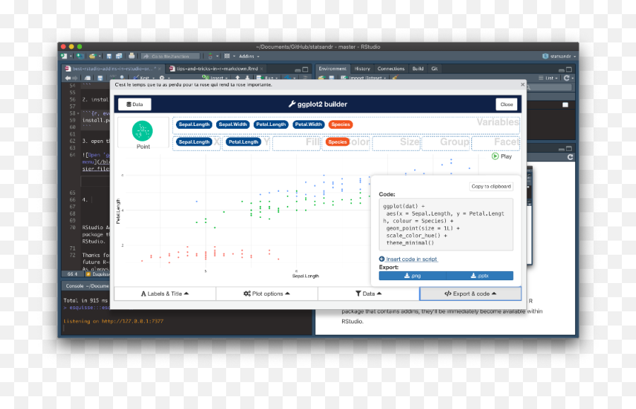 Rstudio Addins Or How To Make Your - Rstudio Addins Png,Scatter Plot Icon