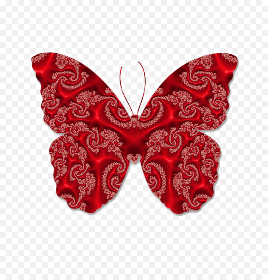 Butterfly Red Fractal Art - Red Butterfly Png,Fractal Png