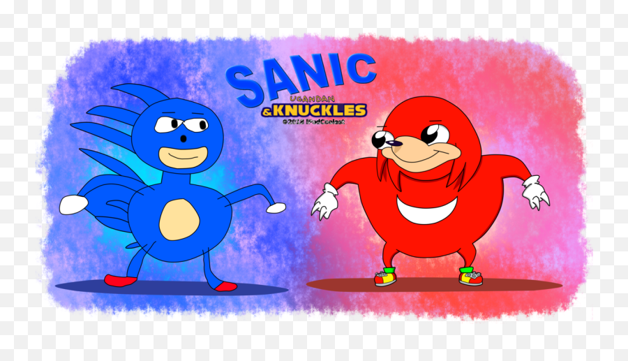 Sanic And Ugandan Knuckles Crossover - Sanic And Ugandan Knuckles Png,Sanic Png