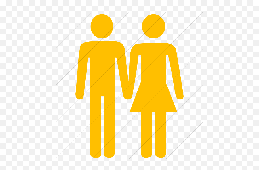 Woman Holding Hands Icon - Man And Woman Icon Yellow Png,Simple Man Icon