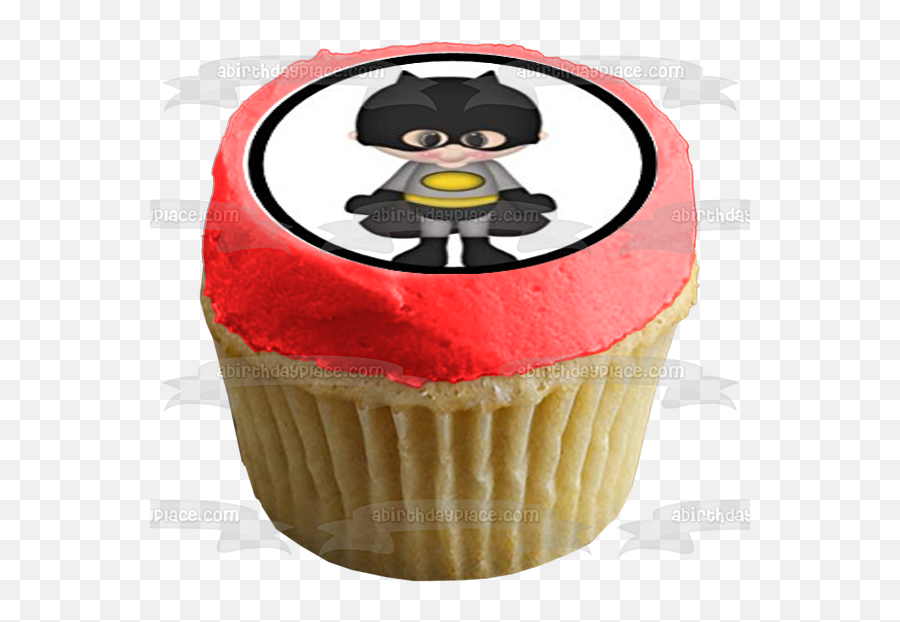 Superman Supergirl Wonder Woman Batman Robin Pow Edible Cupcake Topper Images Abpid00074 - Angry Birds Red Bomb Chuck Hal Png,Supergirl Icon