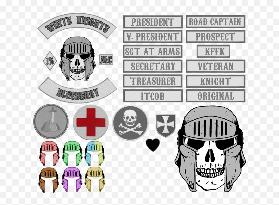 Image White Knights Mc Patches - Transparent Gta Mc Patches Png,Knights Of Columbus Icon