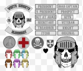 Image White Knights Mc Patches - Transparent Gta png