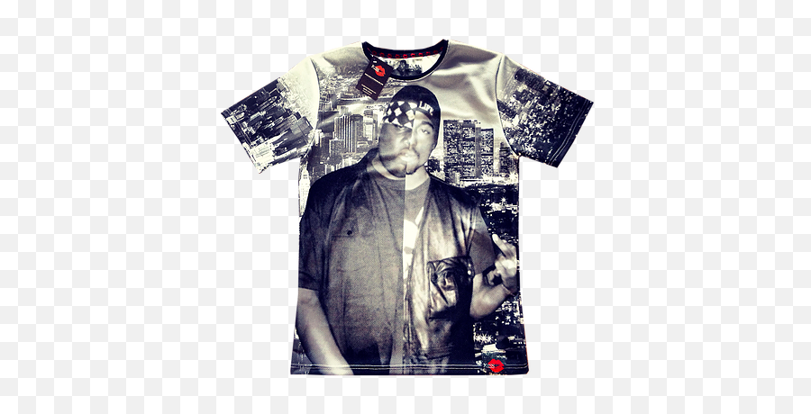 Tupac U0026 Biggie Luxury All Over T - Shirt Angeles Night Png,Tupac Transparent
