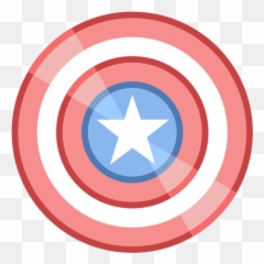 Captain America Icon In Office Style - Shield Clipart png