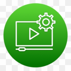 Curiosity Academy - White Gear Icon Black Background png