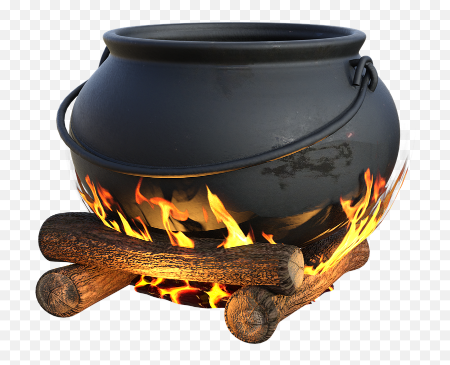 Cauldron Wood Fire - Free Image On Pixabay Chaudron Sur Un Feu Png,Cauldron Png