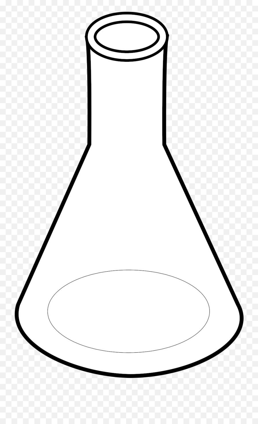 Fileerlenmeyer Flask Black U0026 White Clipartsvg - Wikimedia Filter Funnel Png,Erlenmeyer Flask Icon