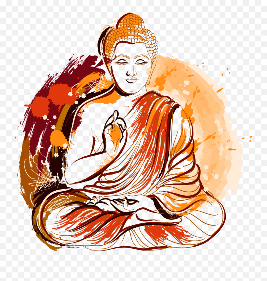 Download Painted Illustration Buddhism Vector Buddha Lord - Good Morning Messages Buddha Png,Buddhists Icon