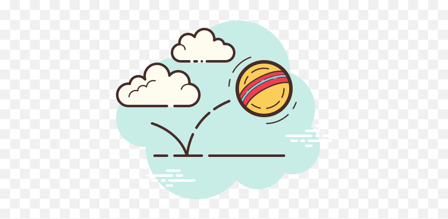 Bouncing Ball Icon In Cloud Style - For Volleyball Png,Bouncing Icon