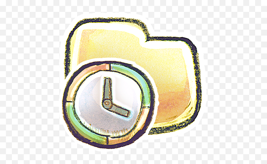 Crayon Folder Clock Icon Png Clipart Image Iconbugcom - Art Folder Icon Png,Instagram Icon Cartoon