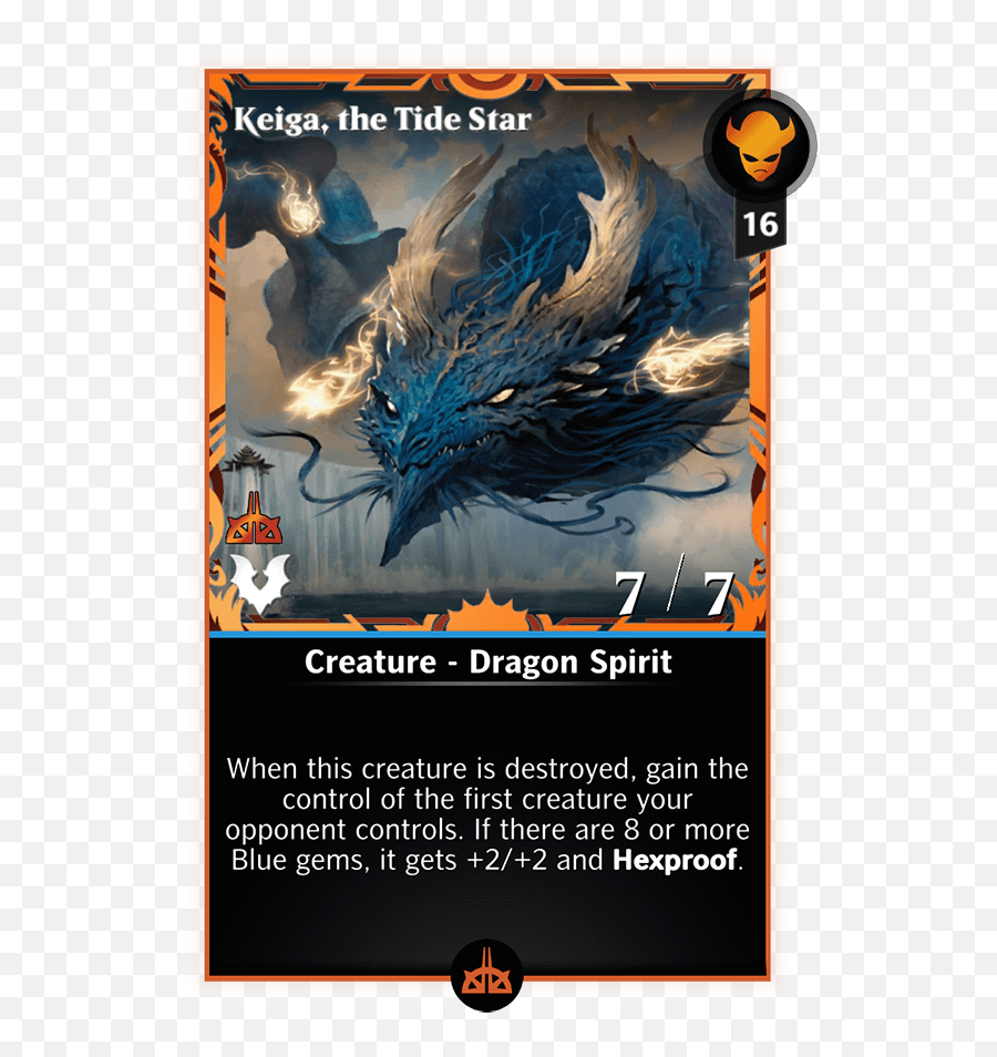 Magic Puzzle Quest U2013 Elite Collection - D3 Go Keiga The Tide Star Art Png,Duels Of The Planeswalters Niv Mizzet Player Icon