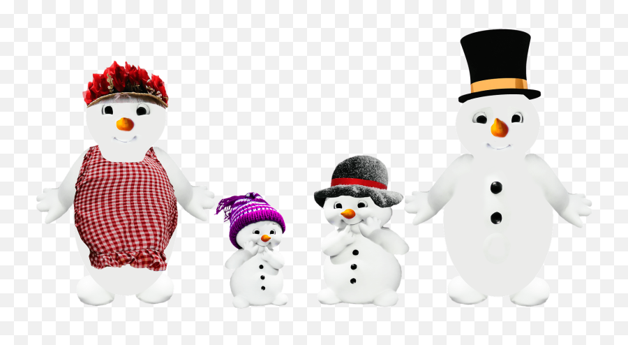 Snowman Family Transparent Png - Snowman,Snowman Transparent Background