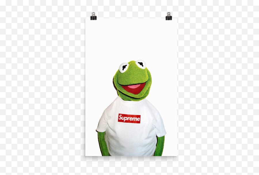 Transparent Supreme Kermit The Frog - Supreme Kermit Poster Png,Kermit Transparent