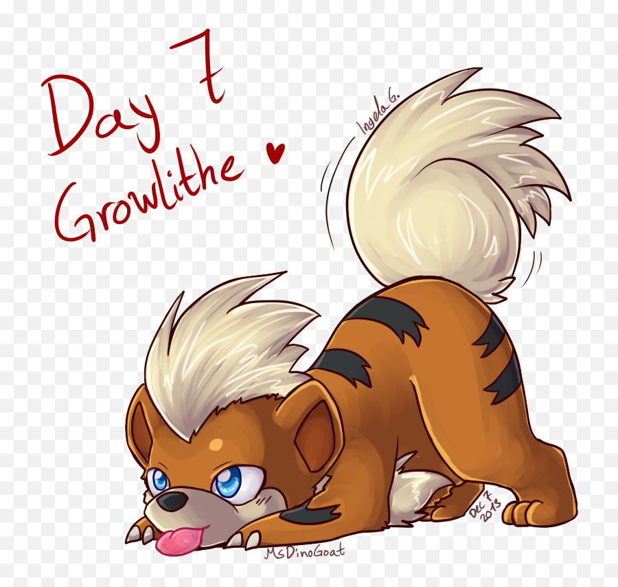 Pokeddexy Day 7 - Growlithe U2014 Weasyl Cartoon Png,Growlithe Png