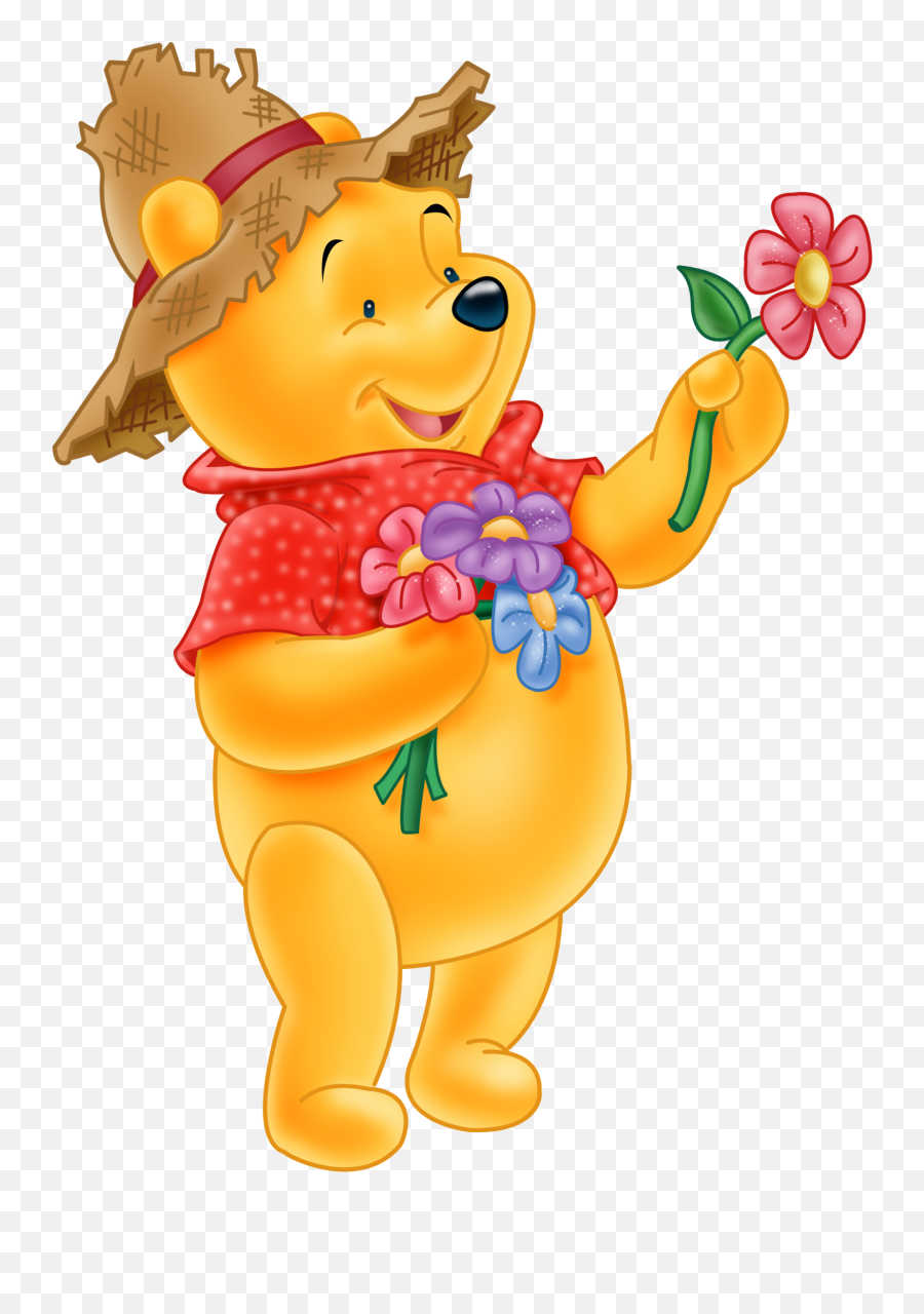 Easter Clipart Winnie The Pooh W 1130925 - Png Winnie The Pooh Flowers,Easter Clipart Png