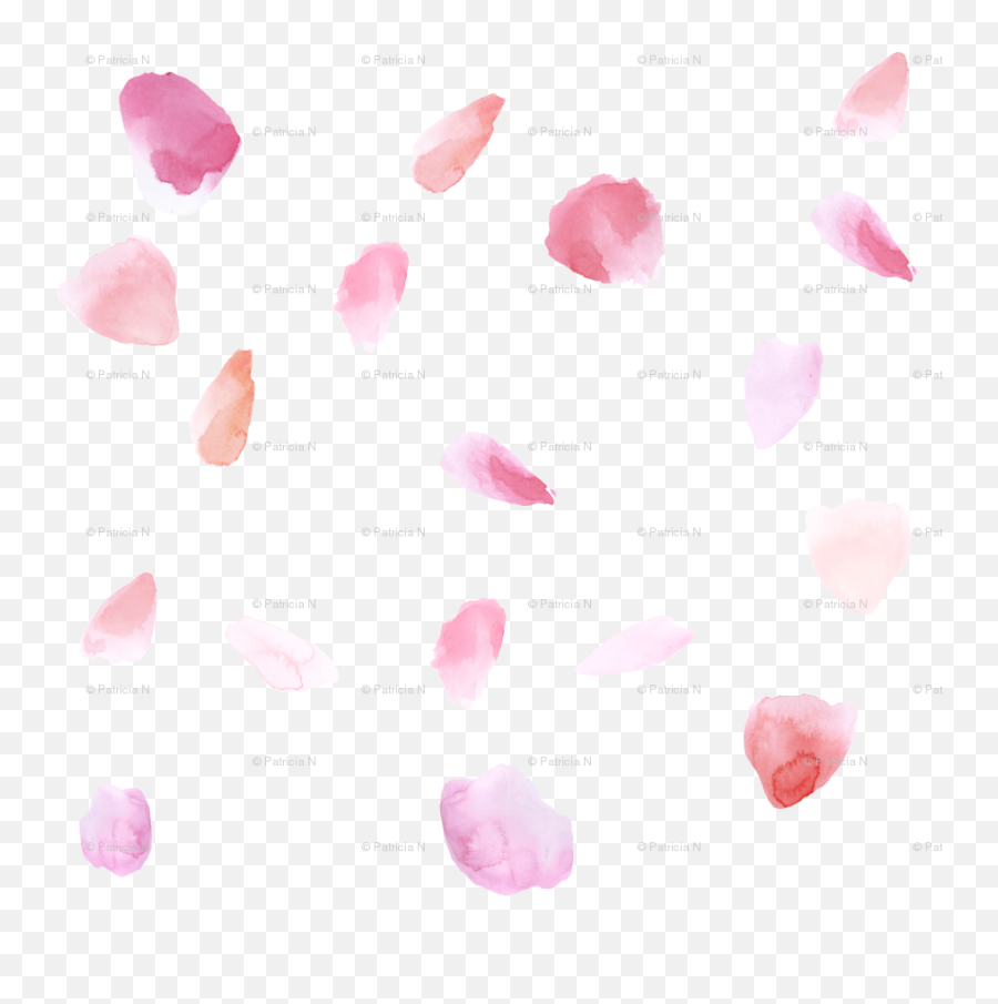 Falling Pink Petals Png - Watercolor Rose Petal Png,Rose Petals Png