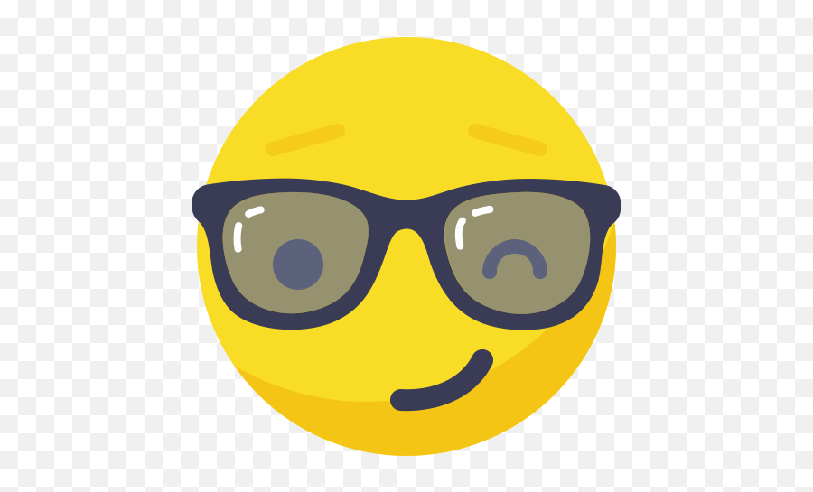 Boss Fun Glasses Playful Smile Smiley Wink Icon - Wink Emoji With Glasses Png,Wink Png