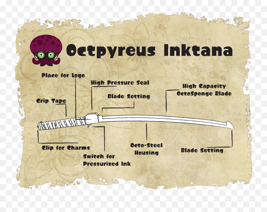 Fanmade Weapon Octo - Inktana Splatoon Know Your Meme Splatoon Katana Png,Splatoon 2 Logo Png