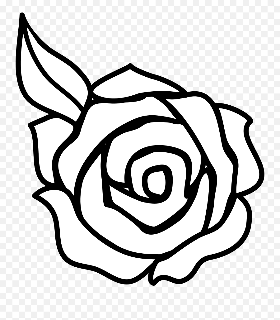 Simple White Rose Clipart - Rose Drawing Easy And Simple Png,White Roses Png