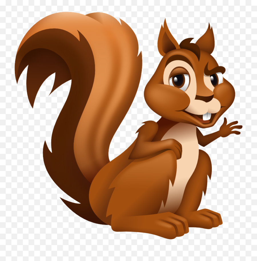 Squirrel Cartoon Png 1 Image - Squirrel Tail Clipart,Squirrel Transparent Background
