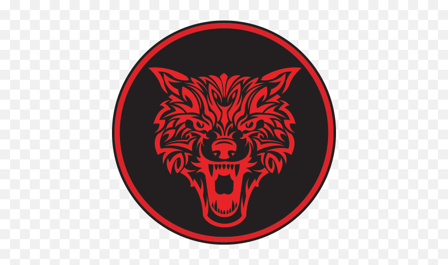 Printed Vinyl Red Wolf Head - Red Tribal Wolf Logo Png,Wolf Head Logo