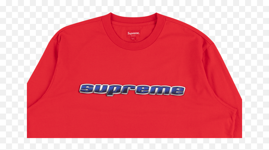 Supreme Chrome Logo Ls Top - Active Shirt Png,Ls Logo
