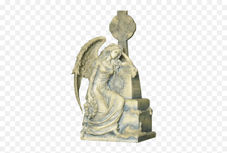 Statue Figurine Weeping Angel Crying Gra 963448 - Png Statue Angel Gothic,Angel Statue Png