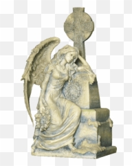 Statue Figurine Weeping Angel Crying Gra 963448 - Png Statue Angel Gothic,Angel Statue Png