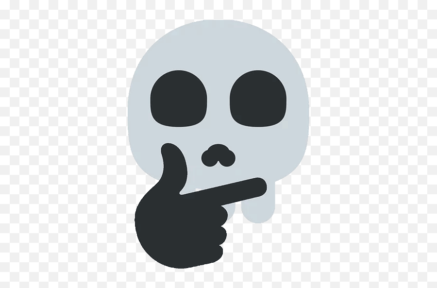 Skull Crossbones Icon - Skull Thinking Emoji Png,Dead Emoji Png