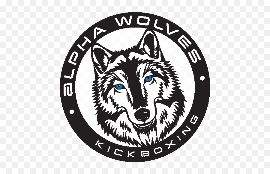 Alpha - Wolvescirclelogoblack Alpha Wolves Kickboxing Wolf In A Circle Png,Wolf Logo