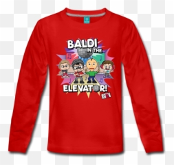 Baldi In The Elevator Long Sleeve T - Shirt Png,Baldi Png