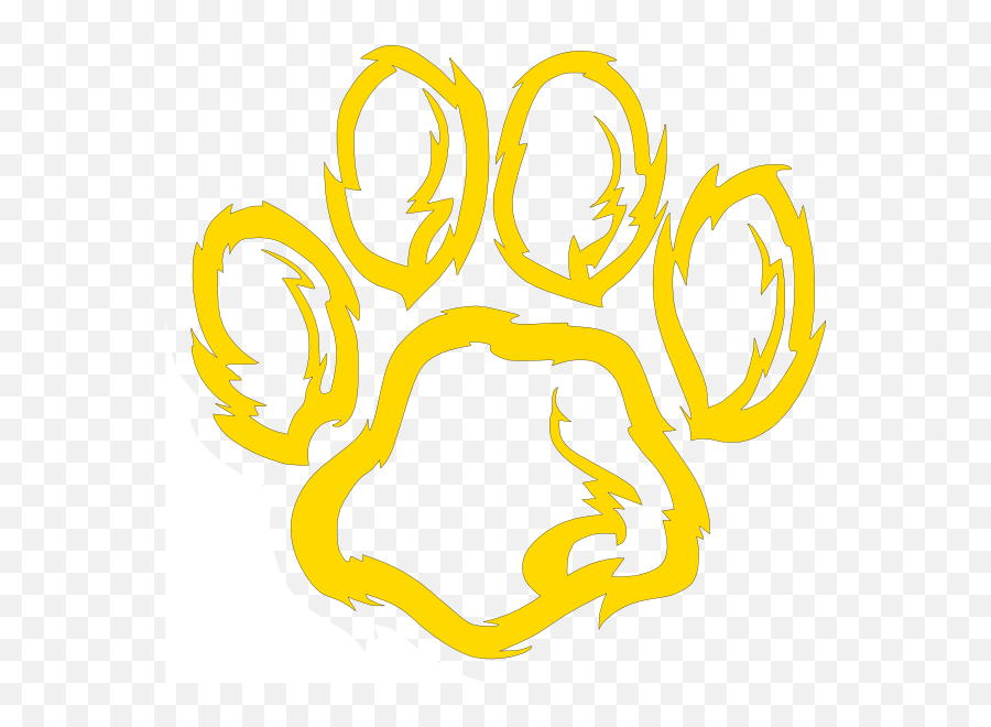 Golden Paw Print Clip Art Free Image - Mt Si Wildcats Logo Png,Paw Print Logo