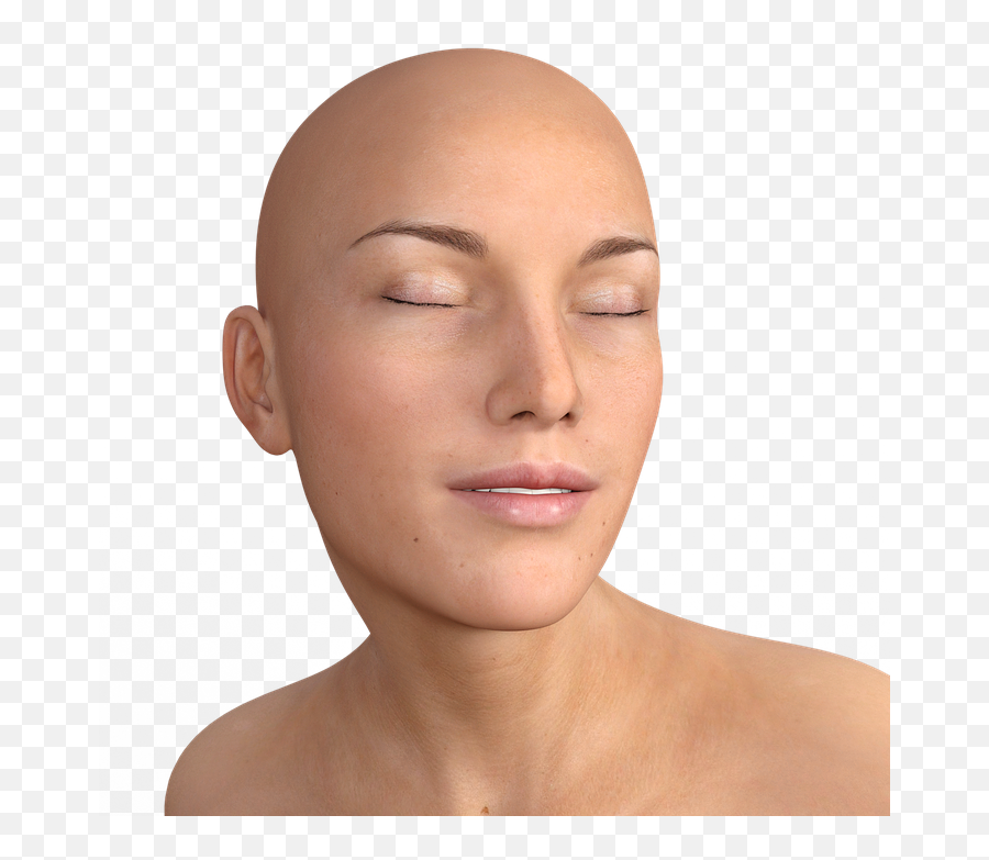 Woman Bald Head Face - Bald Head Transparent Png,Girl Face Png