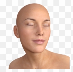 Woman Bald Head Face - Transparent png