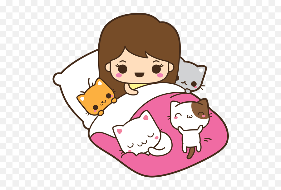 Cat Scratch Png - Bed Full Of Kitties Kawaii Cat Lady Happy,Scratch Cat Png