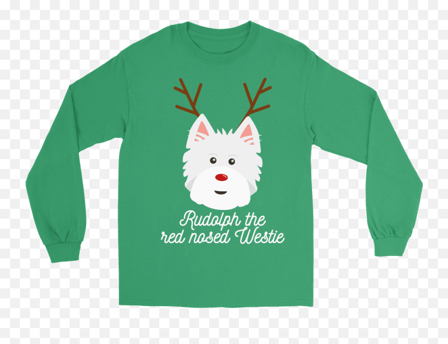 Download Rudolph The Red Nosed Westie Long Sleeved Tee Png Nose