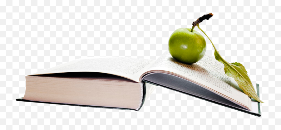 Download Apple - Book And Apple Png,Books Transparent Background