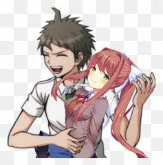 Doki Literature Club Monika Png Transparent Images - Danganronpa Mikan X Hajime